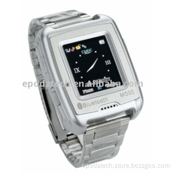 M500 Tri-band Metal wrist watch mobile phone